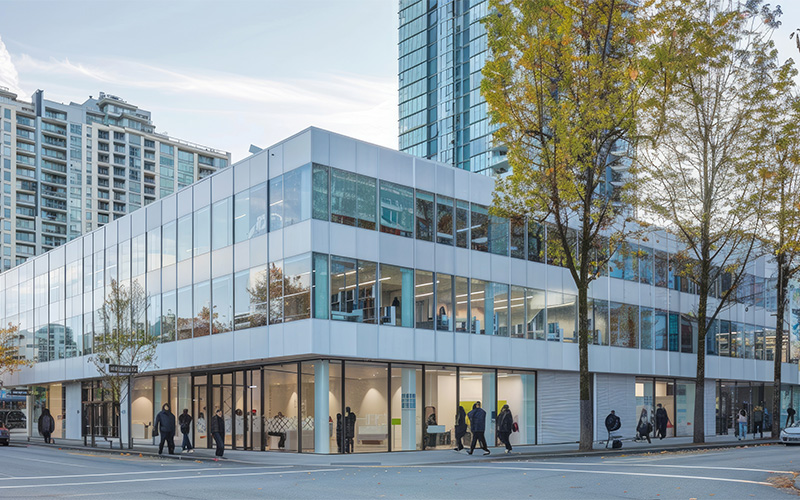 CKS image of commercial property in a city setting.