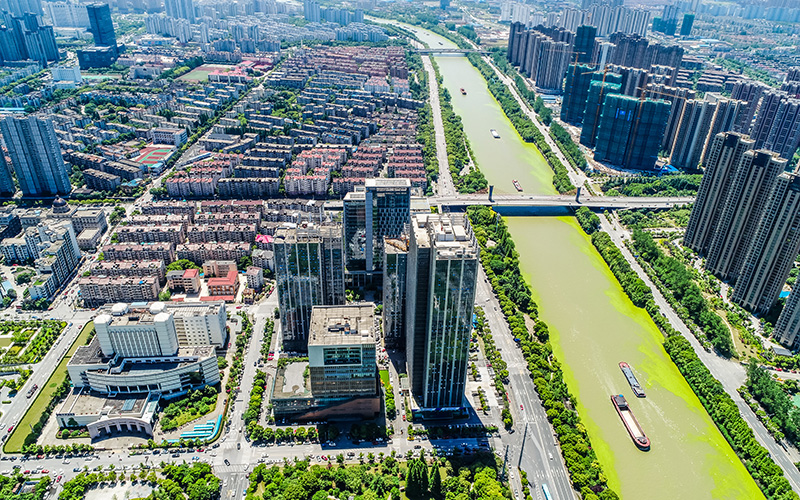 Aerial view of residential properties for valuation.